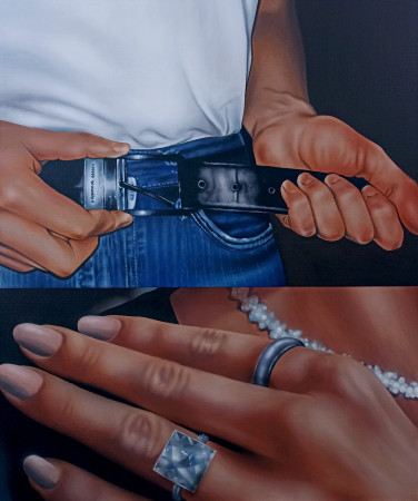 Every Sunset Brings A Promise Of A New Dawn - acrylic on canvas - cm 120x100 - 2025